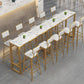 1/7/9/11 Pieces Rectangular Bar Set Gorgeous Style Marble Table with Bar Stools Clearhalo 'Bar Furniture' 'furn' 'furn_home_bar_bar_sets' 'Furniture' 'Home Bars & Bar Sets' 'home_bar_bar_sets' 'Kitchen & Dining Furniture' 5958066
