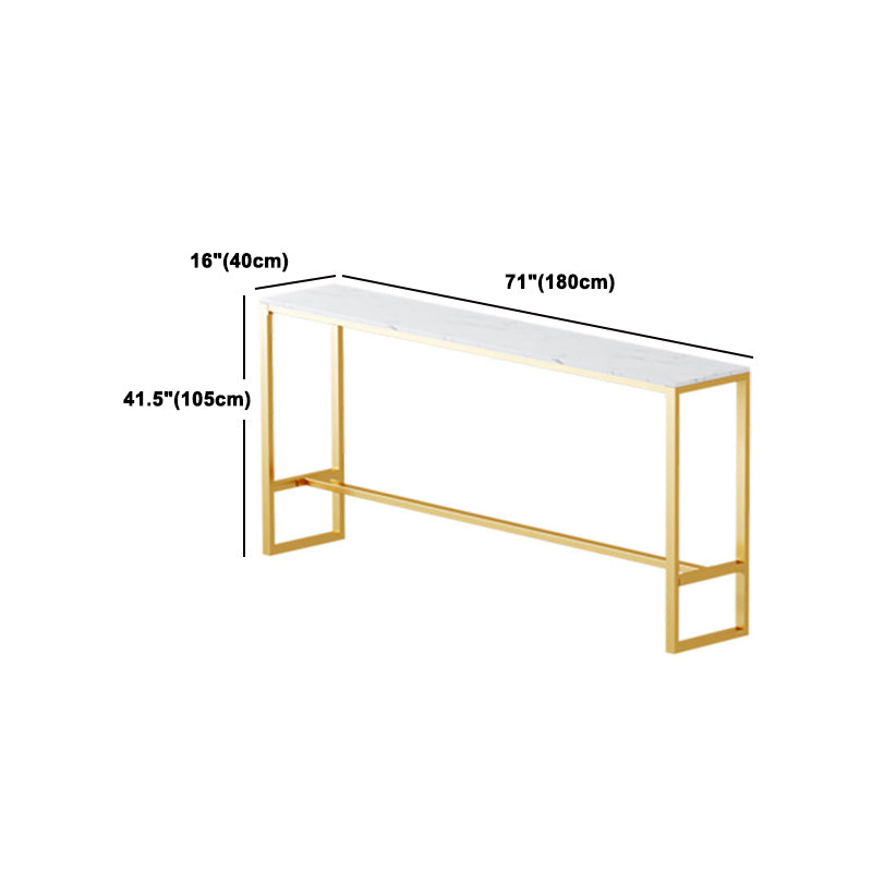 1/7/9/11 Pieces Rectangular Bar Set Gorgeous Style Marble Table with Bar Stools Clearhalo 'Bar Furniture' 'furn' 'furn_home_bar_bar_sets' 'Furniture' 'Home Bars & Bar Sets' 'home_bar_bar_sets' 'Kitchen & Dining Furniture' 5958078