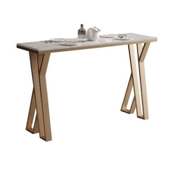 Glam Style Bar Table Set 1/2/5 Pieces Rectangle Bar Table with High Stools for Kitchen Clearhalo 'Bar Furniture' 'furn' 'furn_home_bar_bar_sets' 'Furniture' 'Home Bars & Bar Sets' 'home_bar_bar_sets' 'Kitchen & Dining Furniture' 5958086