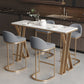 Glam Style Bar Table Set 1/2/5 Pieces Rectangle Bar Table with High Stools for Kitchen Clearhalo 'Bar Furniture' 'furn' 'furn_home_bar_bar_sets' 'Furniture' 'Home Bars & Bar Sets' 'home_bar_bar_sets' 'Kitchen & Dining Furniture' 5958088
