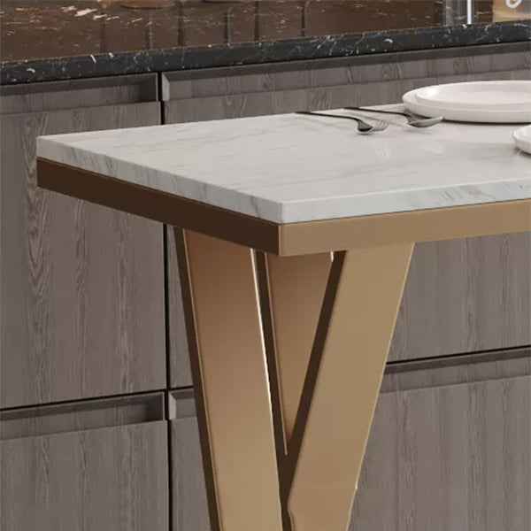 Glam Style Bar Table Set 1/2/5 Pieces Rectangle Bar Table with High Stools for Kitchen Clearhalo 'Bar Furniture' 'furn' 'furn_home_bar_bar_sets' 'Furniture' 'Home Bars & Bar Sets' 'home_bar_bar_sets' 'Kitchen & Dining Furniture' 5958092