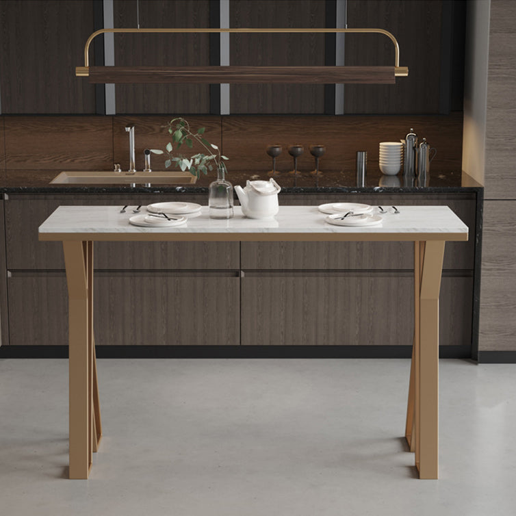 Glam Style Bar Table Set 1/2/5 Pieces Rectangle Bar Table with High Stools for Kitchen Clearhalo 'Bar Furniture' 'furn' 'furn_home_bar_bar_sets' 'Furniture' 'Home Bars & Bar Sets' 'home_bar_bar_sets' 'Kitchen & Dining Furniture' 5958094