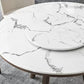 Ensemble de table ronde rotatif moderne 1/4/5/6/7 pièces artificiel marbre supérieur table ronde