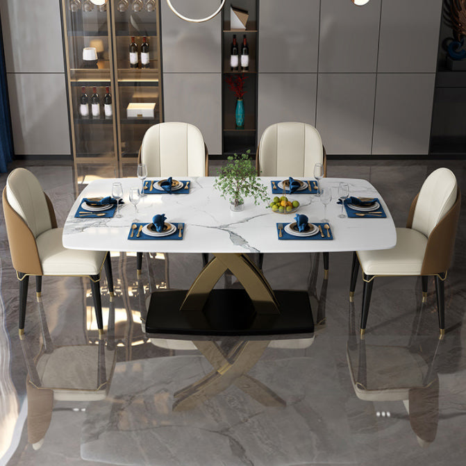 Ensemble de table rectangle de style contemporain 1/5/6/7 Pièces Pièces Ensemble de restauration pour la maison