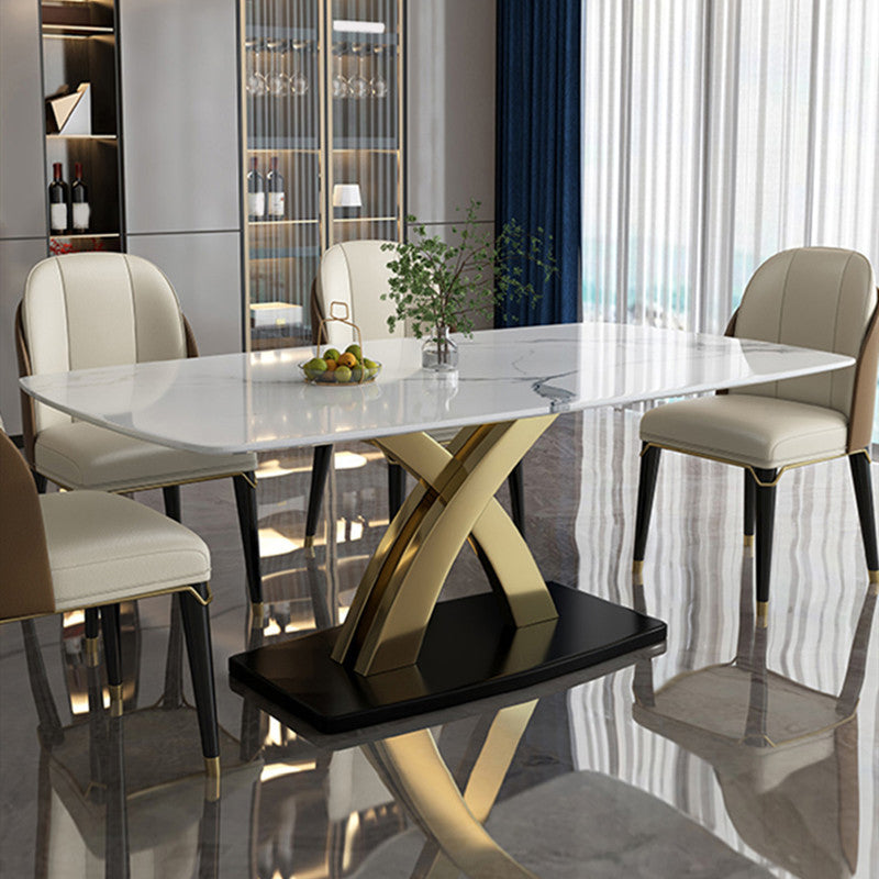 Ensemble de table rectangle de style contemporain 1/5/6/7 Pièces Pièces Ensemble de restauration pour la maison