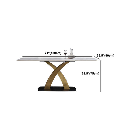 コンテンポラリースタイルの長方形テーブルセット1/5/6/7ピース家に向けてダイニングセット