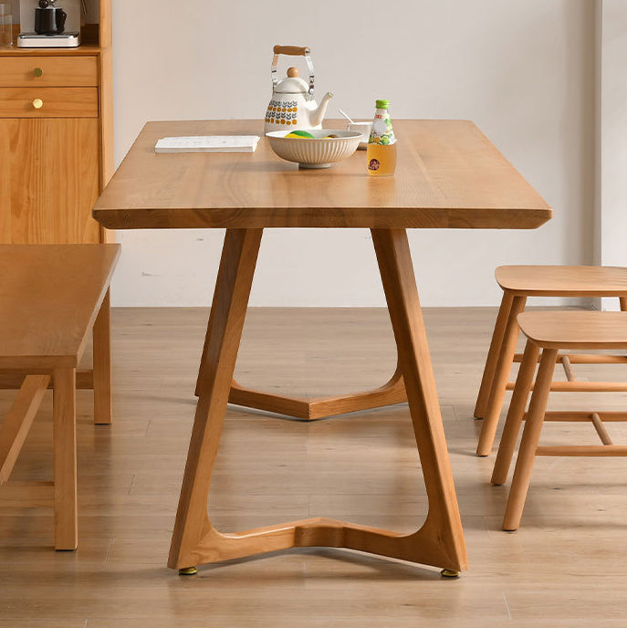 Ensemble de table à manger moderne 1/2/4/7 Table à manger en bois massif PCS avec chaises Windsor
