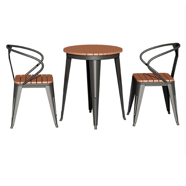 Ensemble de table en bois de style contemporain 1/2/3/5/7 Pièces Pièces Ensemble de restauration avec chaises en métal