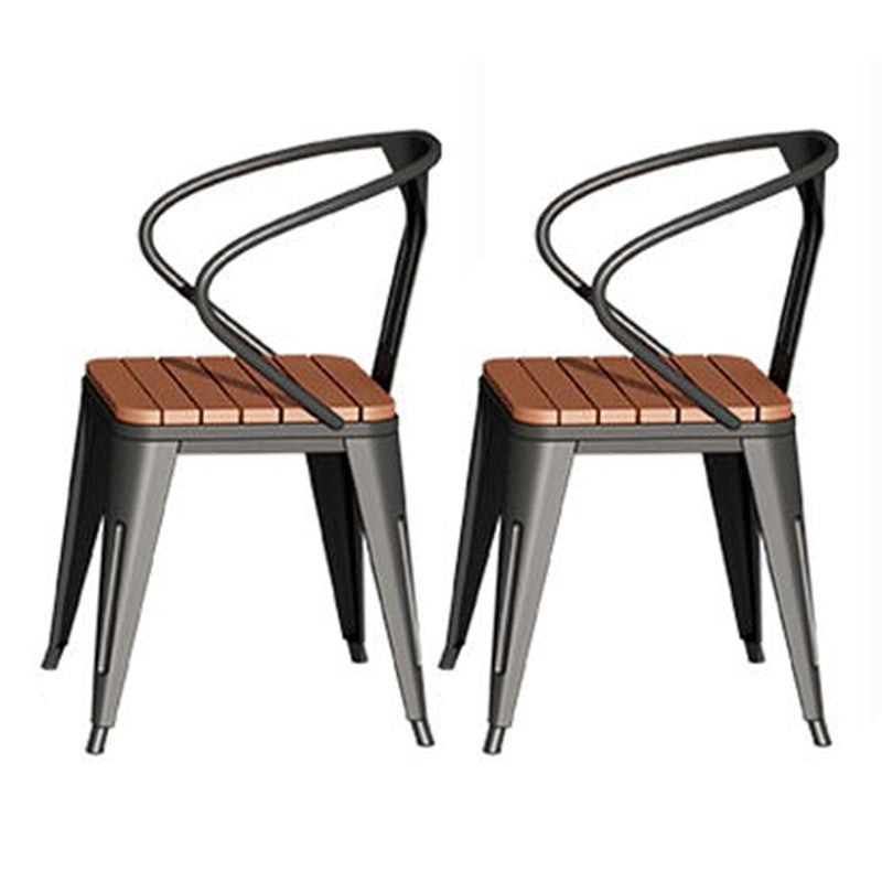 Ensemble de table en bois de style contemporain 1/2/3/5/7 Pièces Pièces Ensemble de restauration avec chaises en métal