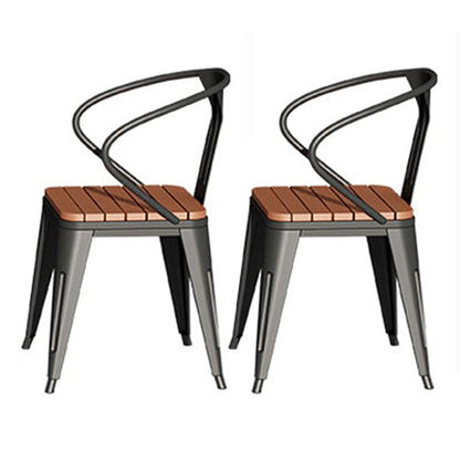 Ensemble de table en bois de style contemporain 1/2/3/5/7 Pièces Pièces Ensemble de restauration avec chaises en métal