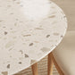 Table à manger en pierre fritrée contemporaine set rond 1/4/5/7 pièces de restauration ensemble pour usage domestique