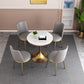 Contemporary Round Table Set 1/2/3/4/5 Pieces Dining Set for Kitchen