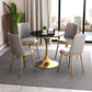 Contemporary Round Table Set 1/2/3/4/5 Pieces Dining Set for Kitchen