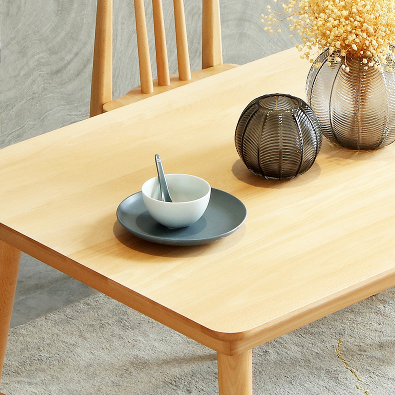 Ensemble de restauration rectangulaire moderne 1/2/5/7 Pieces Table à manger en bois massif avec chaises