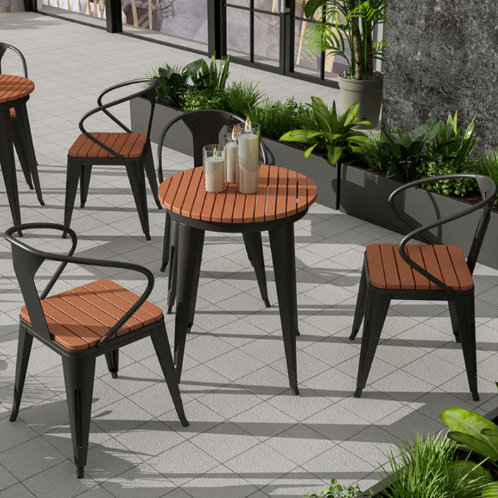 Ensemble de table rectangle contemporain 1/2/3/5/7 pièces de restauration avec chaises en métal