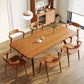 Modern 1/5/7 Pieces Dining Set Rectangle Pine Wood Dining Table for Dining Room 7 Pieces: Table, 6 Wood Chairs Clearhalo 'Dining Room Sets' 'Dining Tables & Seating' 'dining_room_set' 'furn' 'furn_dining_room_set' 'Furniture' 'Kitchen & Dining Furniture' 5958391