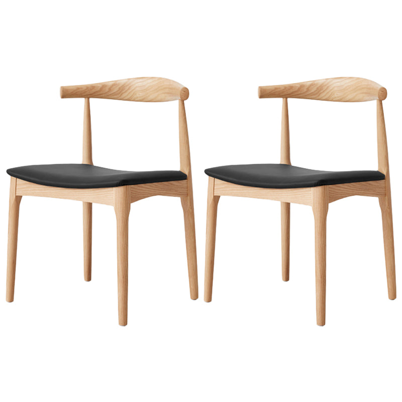 Modern 1/5/7 Pieces Dining Set Rectangle Pine Wood Dining Table for Dining Room 2 Black Chairs Clearhalo 'Dining Room Sets' 'Dining Tables & Seating' 'dining_room_set' 'furn' 'furn_dining_room_set' 'Furniture' 'Kitchen & Dining Furniture' 5958397