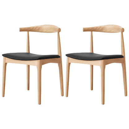 Modern 1/5/7 Pieces Dining Set Rectangle Pine Wood Dining Table for Dining Room 2 Black Chairs Clearhalo 'Dining Room Sets' 'Dining Tables & Seating' 'dining_room_set' 'furn' 'furn_dining_room_set' 'Furniture' 'Kitchen & Dining Furniture' 5958397