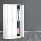 Modern White Storage Cabinet with Hinged Door Metal Cabinet for Bathroom 3 Clearhalo 'Armoires & Wardrobes' 'armoires_wardrobes' 'Bedroom Furniture' 'furn' 'furn_armoires_wardrobes' 'Furniture' 5958417