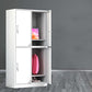 Modern White Storage Cabinet with Hinged Door Metal Cabinet for Bathroom Clearhalo 'Armoires & Wardrobes' 'armoires_wardrobes' 'Bedroom Furniture' 'furn' 'furn_armoires_wardrobes' 'Furniture' 5958423