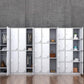 Modern White Storage Cabinet with Hinged Door Metal Cabinet for Bathroom Clearhalo 'Armoires & Wardrobes' 'armoires_wardrobes' 'Bedroom Furniture' 'furn' 'furn_armoires_wardrobes' 'Furniture' 5958431