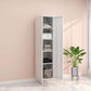 White Steel Wardrobe Cabinet with Adjustable Shelves Modern Wardrobe Closet Clearhalo 'Armoires & Wardrobes' 'armoires_wardrobes' 'Bedroom Furniture' 'furn' 'furn_armoires_wardrobes' 'Furniture' 5958459