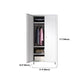 White Steel Wardrobe Cabinet with Adjustable Shelves Modern Wardrobe Closet Clearhalo 'Armoires & Wardrobes' 'armoires_wardrobes' 'Bedroom Furniture' 'furn' 'furn_armoires_wardrobes' 'Furniture' 5958466
