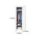 White Steel Wardrobe Cabinet with Adjustable Shelves Modern Wardrobe Closet Clearhalo 'Armoires & Wardrobes' 'armoires_wardrobes' 'Bedroom Furniture' 'furn' 'furn_armoires_wardrobes' 'Furniture' 5958467