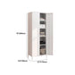 White Steel Wardrobe Cabinet with Adjustable Shelves Modern Wardrobe Closet Clearhalo 'Armoires & Wardrobes' 'armoires_wardrobes' 'Bedroom Furniture' 'furn' 'furn_armoires_wardrobes' 'Furniture' 5958468
