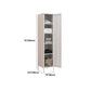 White Steel Wardrobe Cabinet with Adjustable Shelves Modern Wardrobe Closet Clearhalo 'Armoires & Wardrobes' 'armoires_wardrobes' 'Bedroom Furniture' 'furn' 'furn_armoires_wardrobes' 'Furniture' 5958469