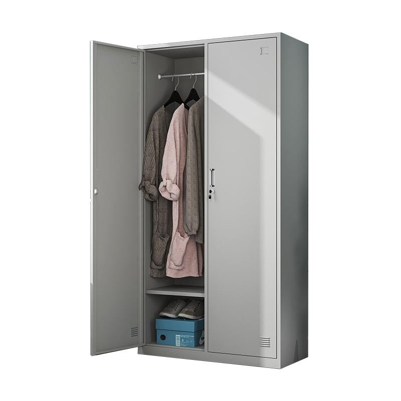 Modern scharnierende garderobe Armoire stalen garderobe kast voor slaapkamer