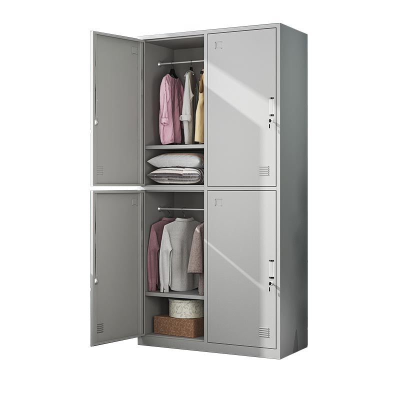 Modern scharnierende garderobe Armoire stalen garderobe kast voor slaapkamer