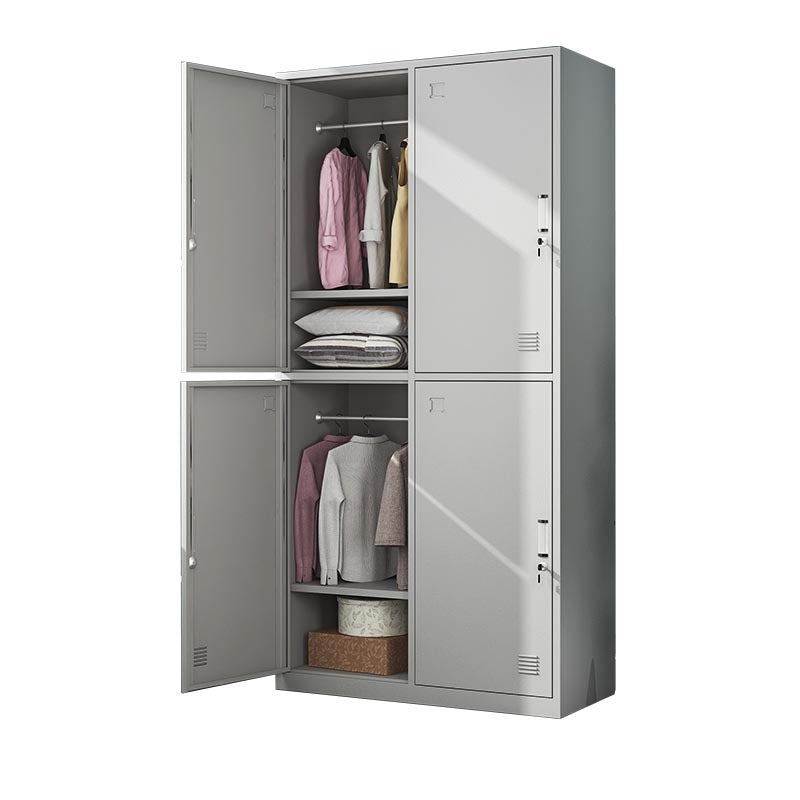 Modern scharnierende garderobe Armoire stalen garderobe kast voor slaapkamer