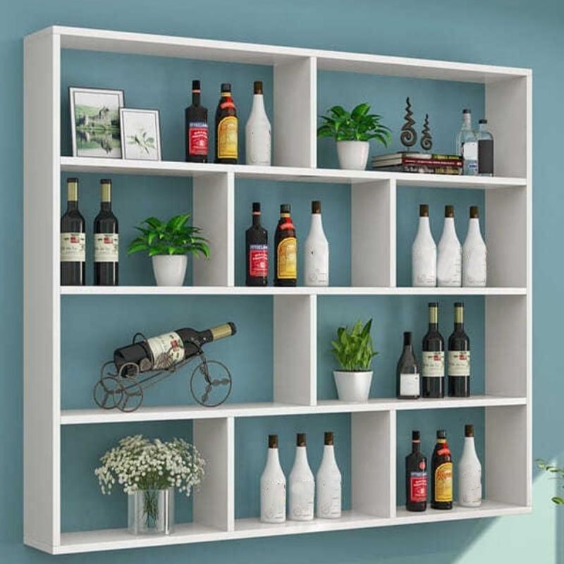 Modern Wall Mounted Bottle Wine Rack Manufactured Wood Wine Bottle Holder Clearhalo 'furn' 'furn_wine_racks' 'Furniture' 'Kitchen & Dining Furniture' 'Wine Racks' 'wine_racks' 5958567