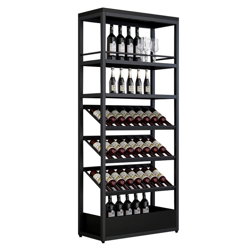 Modern Floor Wine Glass Stemware Rack Holder Metal Wine Rack Wine Bottle Rack Clearhalo 'furn' 'furn_wine_racks' 'Furniture' 'Kitchen & Dining Furniture' 'Wine Racks' 'wine_racks' 5958591