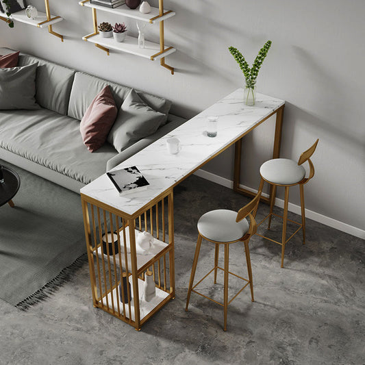 1/3/7 pezzi tavolo da bar rettangolare set moderno tavolo da tè al latte in marmo con sgabelli da bar