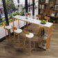 Juego de mesa de Bar Rectangular de 1/3/7 piezas, mesa moderna de mármol para tienda de té con leche y taburetes de Bar