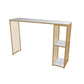 Glam 1/3 Pieces Bar Table Set Rectangle Stone Counter Table with Stools for Balcony