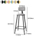 Glam 1/3 Pieces Bar Table Set Rectangle Stone Counter Table with Stools for Balcony