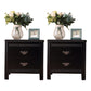 Traditional Wood Accent Table Nightstand 19.68" Tall 2 Drawers Bed Nightstand