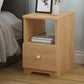 1-drawer Modern Bedside Cabinet Wood Night Table with 1 Shelf