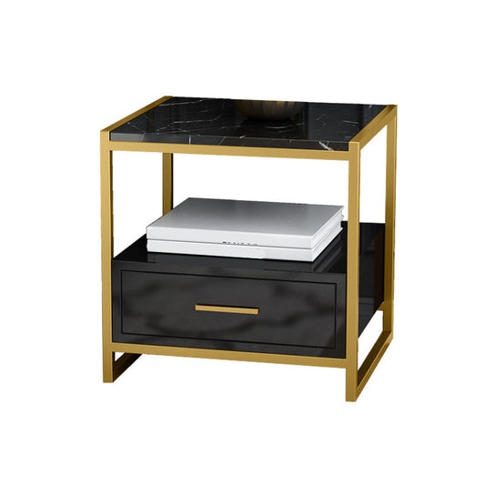 19.69 "Table de piedra alto 1 Cajón de cajones Gabinete de cabecera con 1 estante