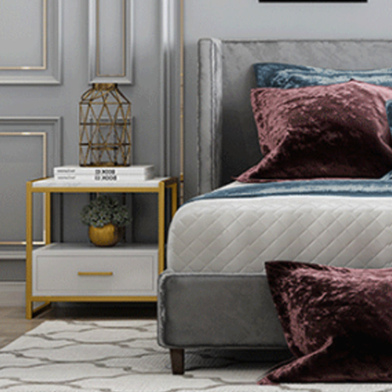 19,69 "Tableau de nuit en pierre 1 armoire de chevet de tiroir avec 1 étagère