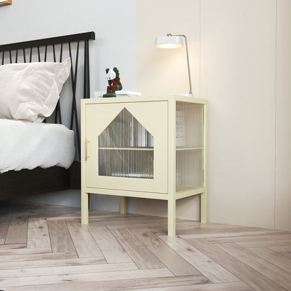 Gabinete contemporáneo de la mesita de noche del estante inferior de la cama con puerta de vidrio para el dormitorio