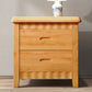 Traditional Lower Shelf Nightstand Rubber Wood Bedside Cabinet with Drawers for Bedroom Natural 1 Piece Clearhalo 'Bedroom Furniture' 'furn' 'furn_night_stand' 'Furniture' 'night_stand' 'Nightstands' 5958959