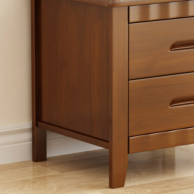 Traditional Lower Shelf Nightstand Rubber Wood Bedside Cabinet with Drawers for Bedroom Clearhalo 'Bedroom Furniture' 'furn' 'furn_night_stand' 'Furniture' 'night_stand' 'Nightstands' 5958964