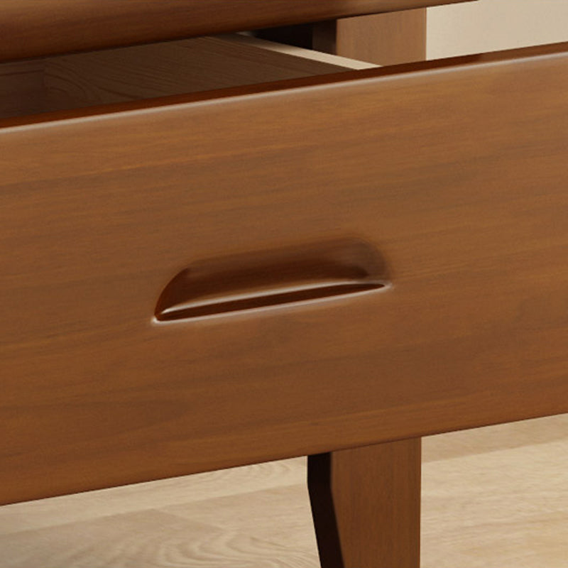 Traditional Lower Shelf Nightstand Rubber Wood Bedside Cabinet with Drawers for Bedroom Clearhalo 'Bedroom Furniture' 'furn' 'furn_night_stand' 'Furniture' 'night_stand' 'Nightstands' 5958965