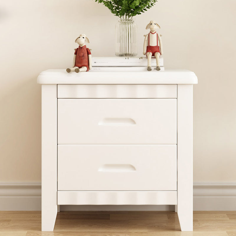 Traditional Lower Shelf Nightstand Rubber Wood Bedside Cabinet with Drawers for Bedroom Clearhalo 'Bedroom Furniture' 'furn' 'furn_night_stand' 'Furniture' 'night_stand' 'Nightstands' 5958969