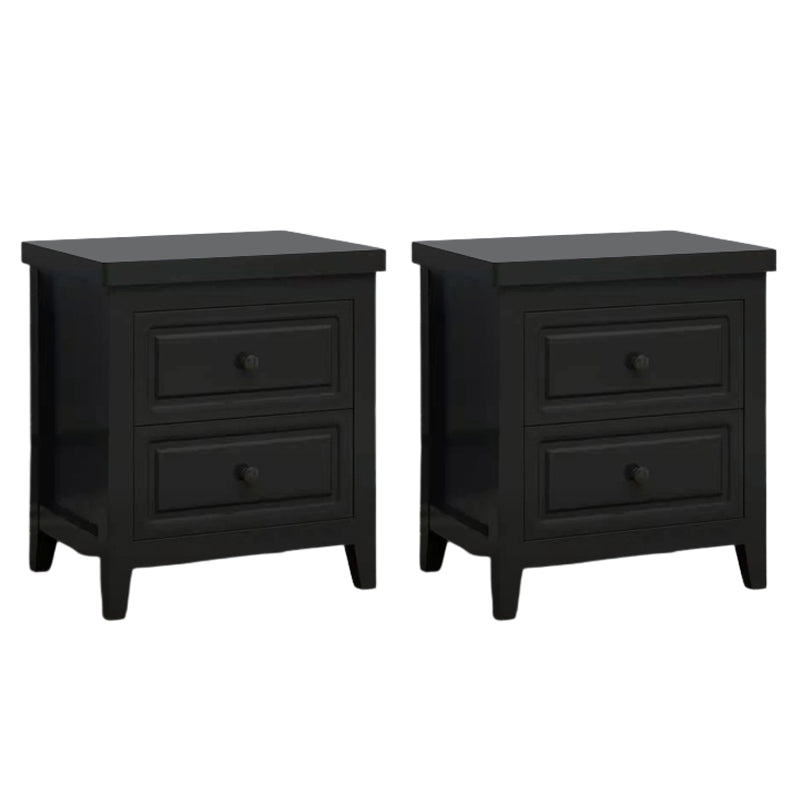 Cajón de almacenamiento de la mesa nocturna de roble tradicional con las piernas