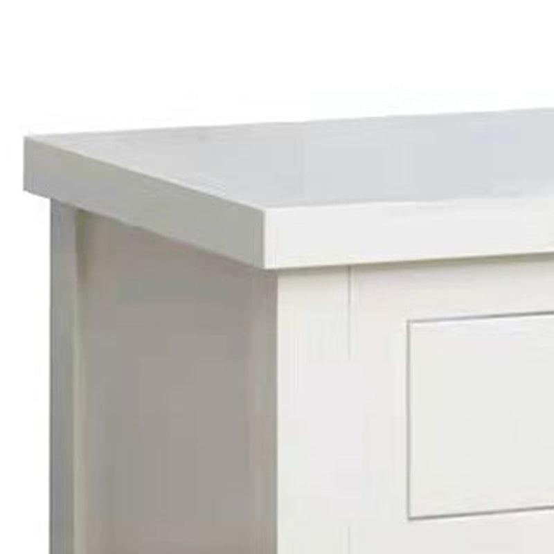 Cajón de almacenamiento de la mesa nocturna de roble tradicional con las piernas